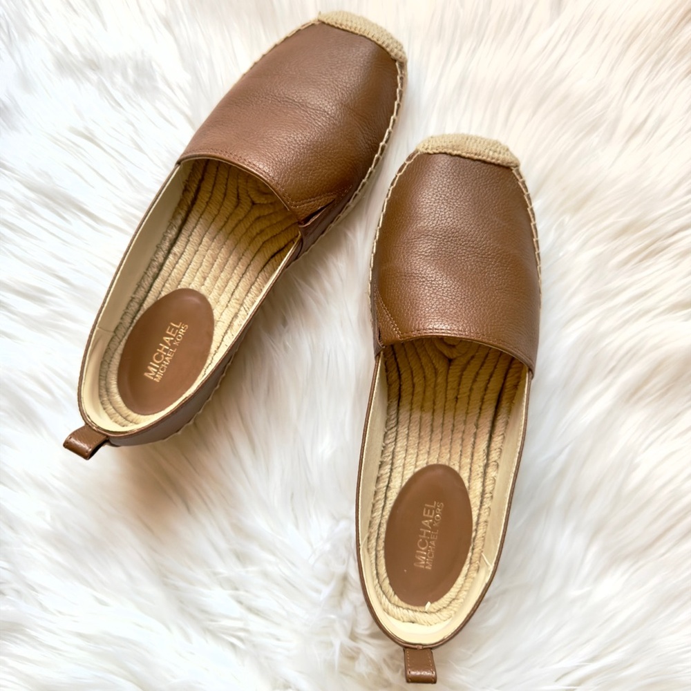Michael Kors Brown/Tan Leather Espadrilles